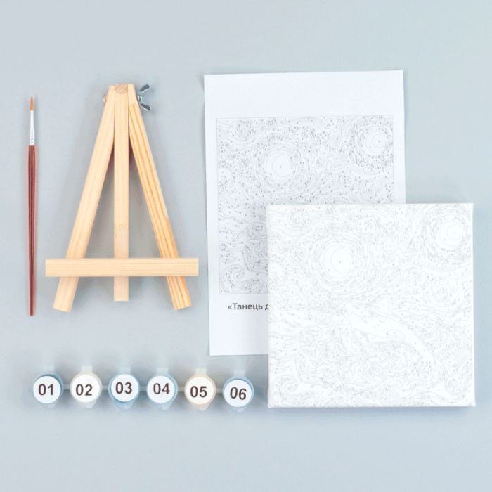 Картина по номерам Rosa Танець дельфіна, 15х15см, з мольбертом (4823098548614) изображение 4