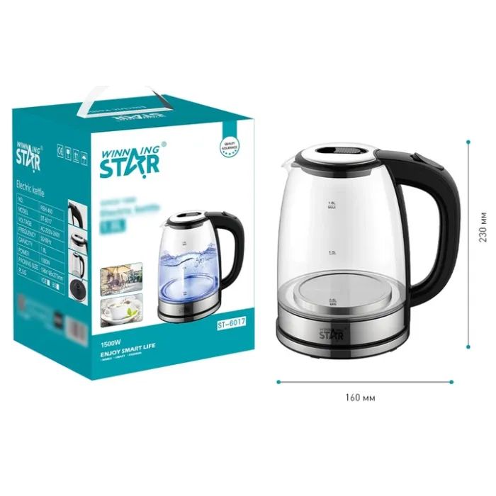 Электрочайник WINNINGSTAR ST-6017 Silver изображение 10