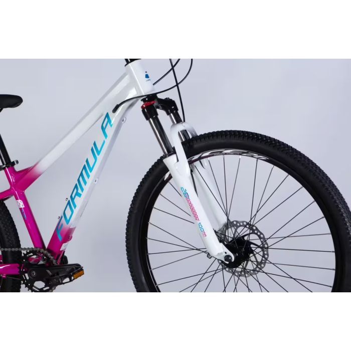 Велосипед Formula 26" F-1 DD рама-13" AL 2026 біло-рожевий (OPS-FR-26-818) зображення 4