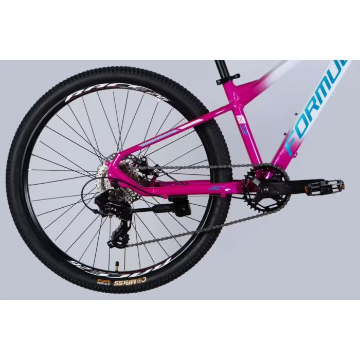 Велосипед Formula 26" F-1 DD рама-13" AL 2026 біло-рожевий (OPS-FR-26-818) зображення 5