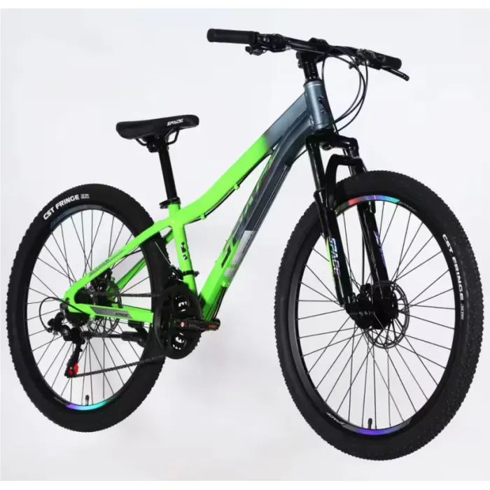 Велосипед Space 26" LYRA DD FR рама-13" AL 2026 сріблясто-зелений (OPS-SP-26-099) зображення 2