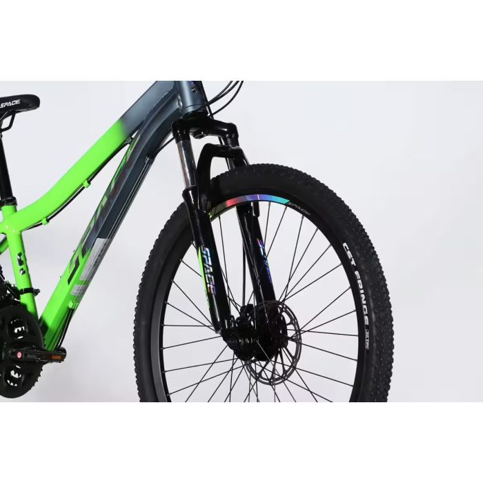 Велосипед Space 26" LYRA DD FR рама-13" AL 2026 сріблясто-зелений (OPS-SP-26-099) зображення 4