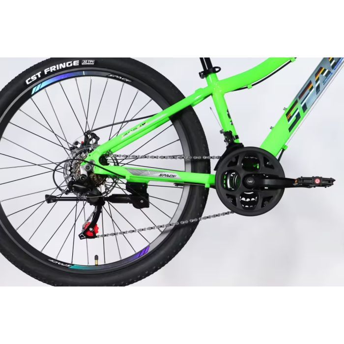 Велосипед Space 26" LYRA DD FR рама-13" AL 2026 сріблясто-зелений (OPS-SP-26-099) зображення 5