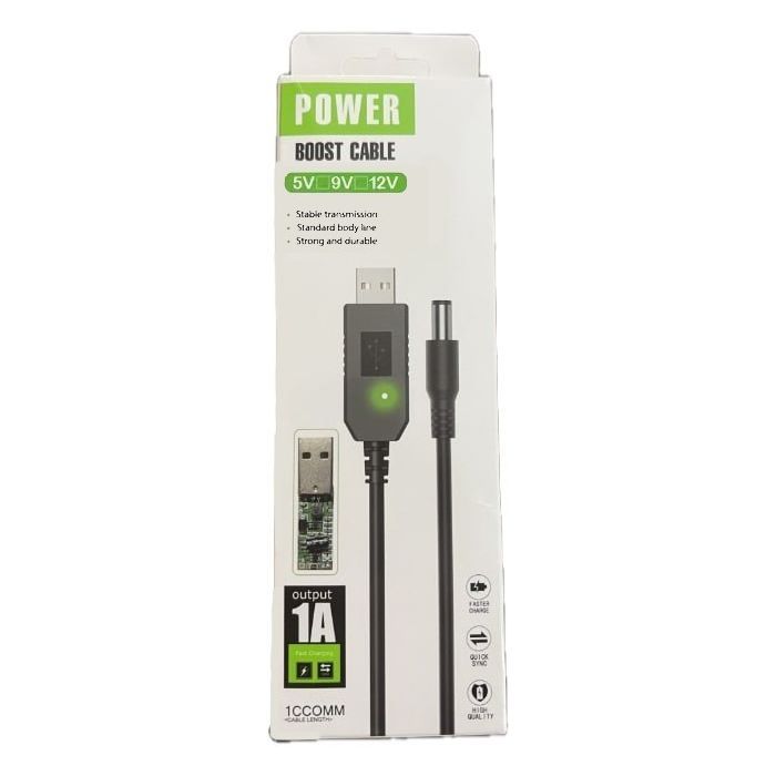 Кабель живлення USB to DC 5.5x2.1mm 9V 1.0m black Power Boost (1070990) зображення 4