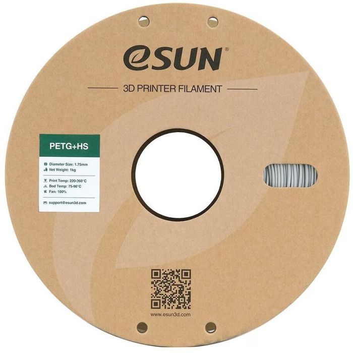 Пластик для 3D-принтера eSUN ePETG+HIGH SPEED 1,75mm 1kg GREY (EPETG+HS-P175SH1) зображення 2