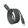 Дата кабель USB-C to USB-C 1.2m PD60W digital display nylon gray Choetech (XCC-1068-GY) изображение 2
