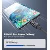 Дата кабель USB-C to USB-C 1.2m PD60W digital display nylon gray Choetech (XCC-1068-GY) изображение 4
