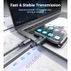 Дата кабель USB-C to USB-C 1.2m PD60W digital display nylon gray Choetech (XCC-1068-GY) изображение 7