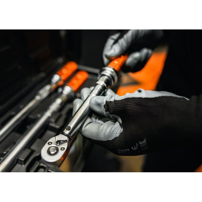 Захисні рукавиці Neo Tools поліестер з нітриловим покриттям, р.10, сіро-чорний (97-647K-10) зображення 7
