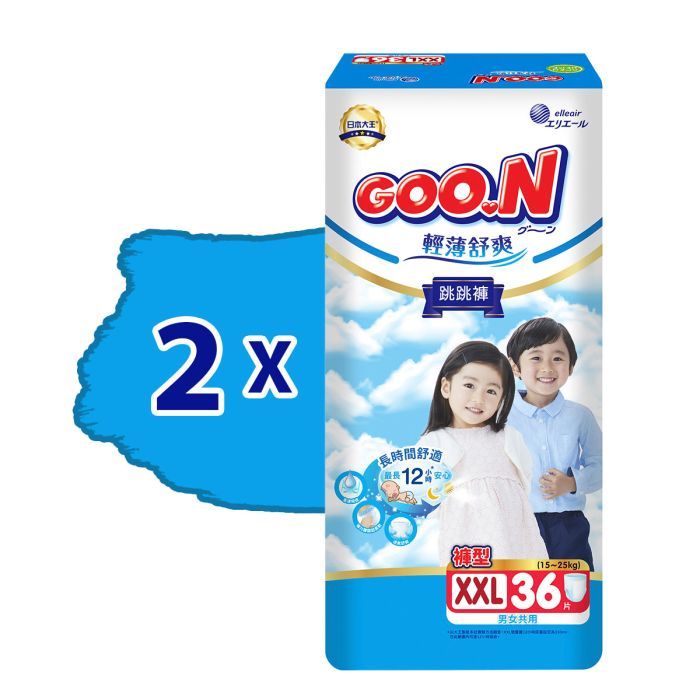 Підгузки GOO.N Slim & Comfortable Розмір 6 XXL 15-25 кг 36 шт (21001094) зображення 2