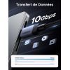 Дата кабель USB-C to USB-C 2.0m 240W 10Gbps braided black Ugreen (95619) изображение 4