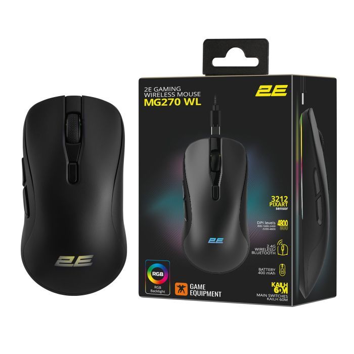 Мышка 2E MF270 Wireless Black (2E-MG270UB-WL) изображение 7