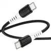 Дата кабель USB-C to USB-C 1.0m 60W silicone X82 black HOCO (6931474768599)