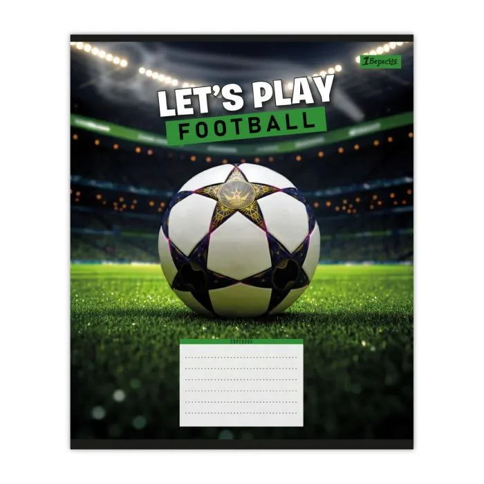 Тетрадь 1 вересня Let's play football А5 36 листов линия (768755) изображение 2