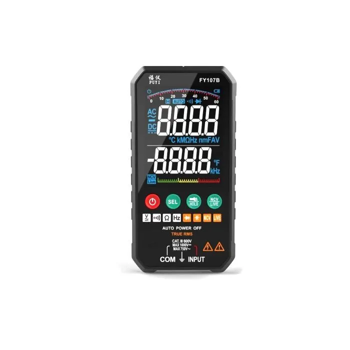 Цифровий мультиметр Fuyi FY107B, V, A, Ω, C, F, тест діодів, ємність (FY107B) зображення 4