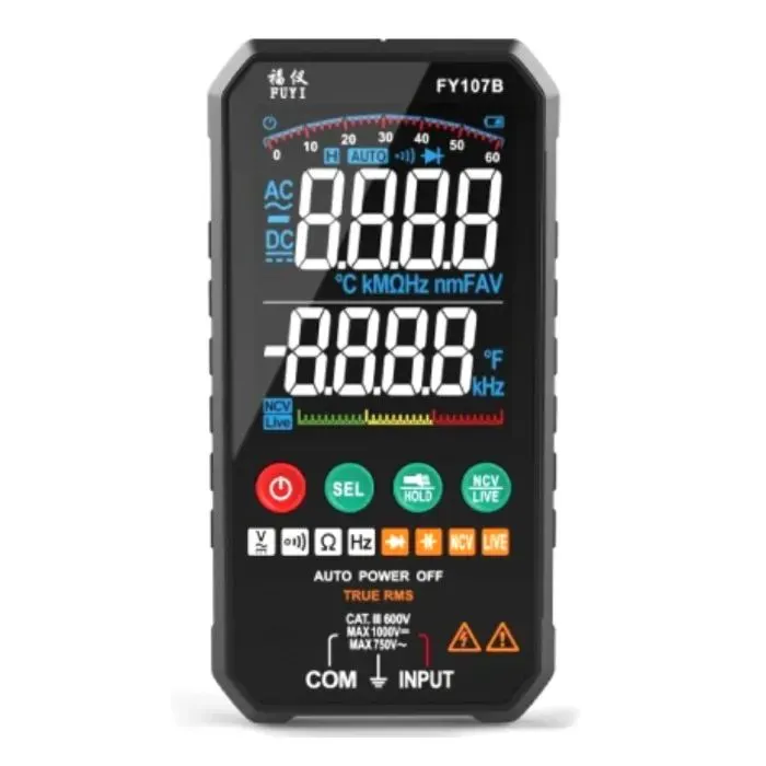 Цифровий мультиметр Fuyi FY107B, V, A, Ω, C, F, тест діодів, ємність (FY107B) зображення 4