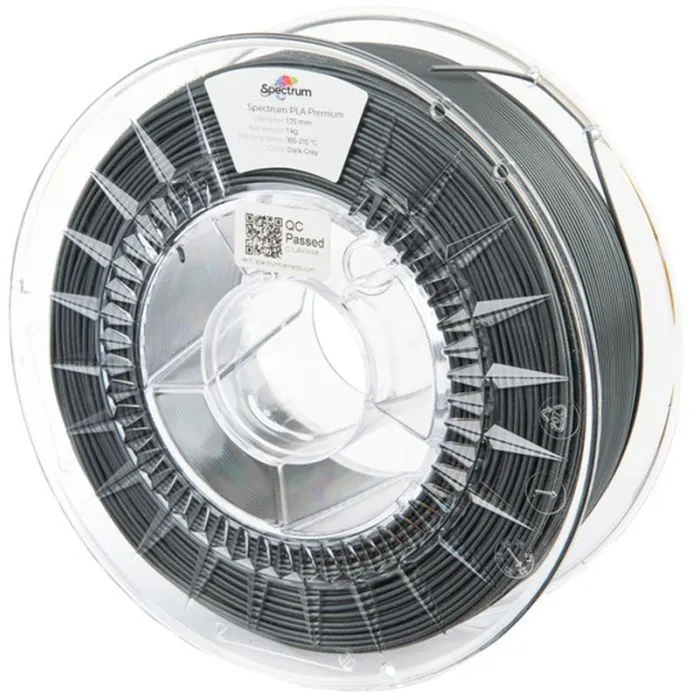 Пластик для 3D-принтера Spectrum PLA Premium 1.75mm 1kg Grey, Dark (80045)