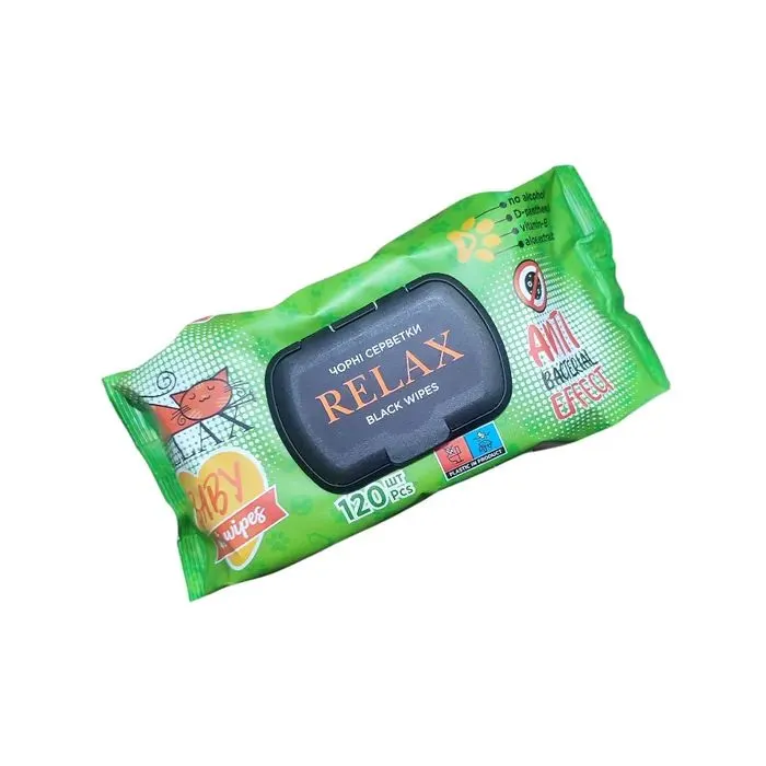 Вологі серветки Relax Tissue Антибактеріальні 120 шт. (4820237500281)