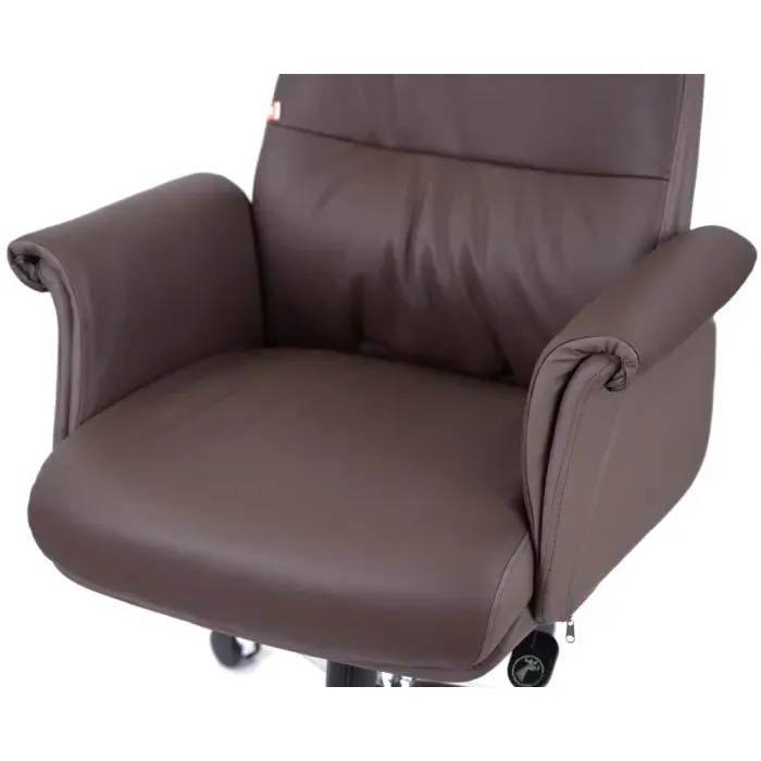 Офисное кресло Аклас Драгобрат, AL MB, Кожа LC-K Dark Brown/PU Dark Brown (00179839) изображение 8