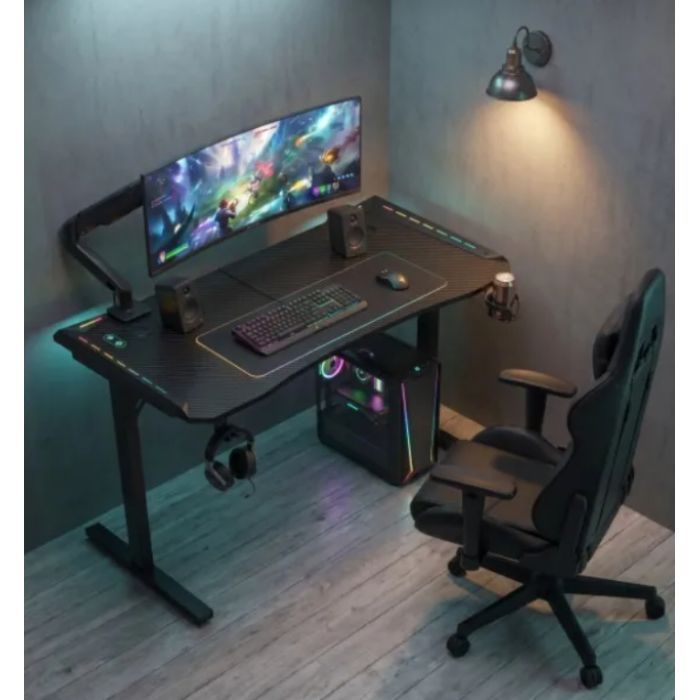 Комп'ютерний стіл GT Racer T-1452 White (T-1452 (140x60x73) White) зображення 2