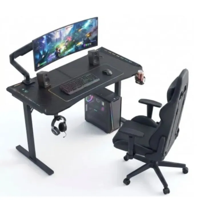 Комп'ютерний стіл GT Racer T-1452 Black (T-1452 (140x60x73) Black) зображення 5