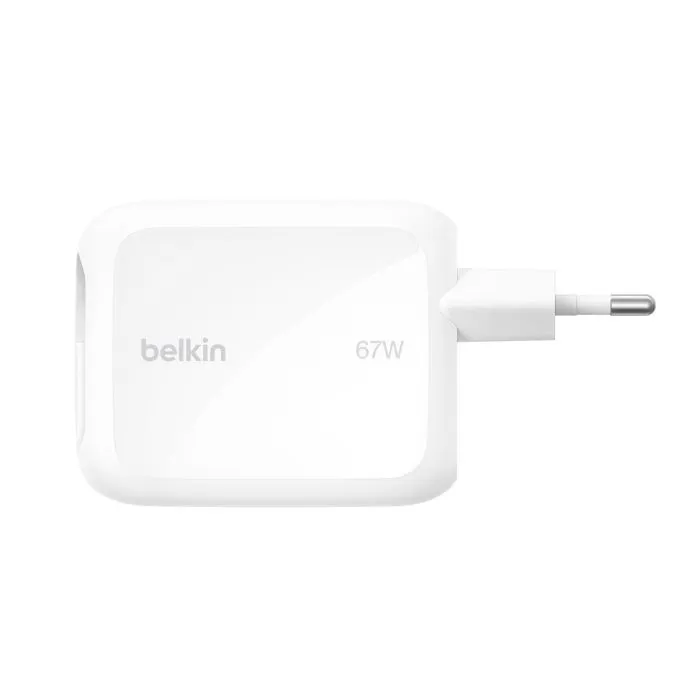 Зарядное устройство Belkin 2xUSB-C 67W GaN PD3.2 PPS + built-in cable USB-C 1.0m white (WCH022KQWH) изображение 15