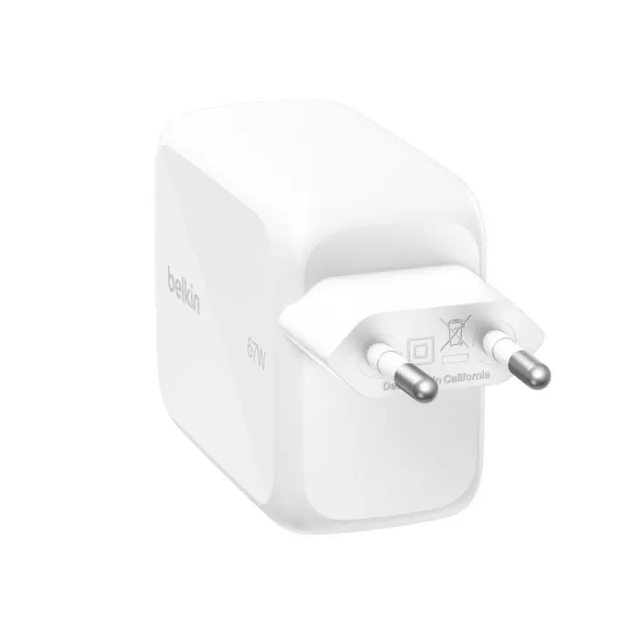 Зарядное устройство Belkin 2xUSB-C 67W GaN PD3.2 PPS + built-in cable USB-C 1.0m white (WCH022KQWH) изображение 17