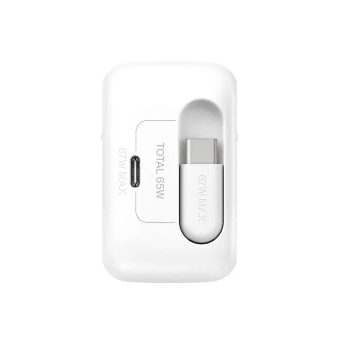 Зарядное устройство Belkin 2xUSB-C 67W GaN PD3.2 PPS + built-in cable USB-C 1.0m white (WCH022KQWH) изображение 18