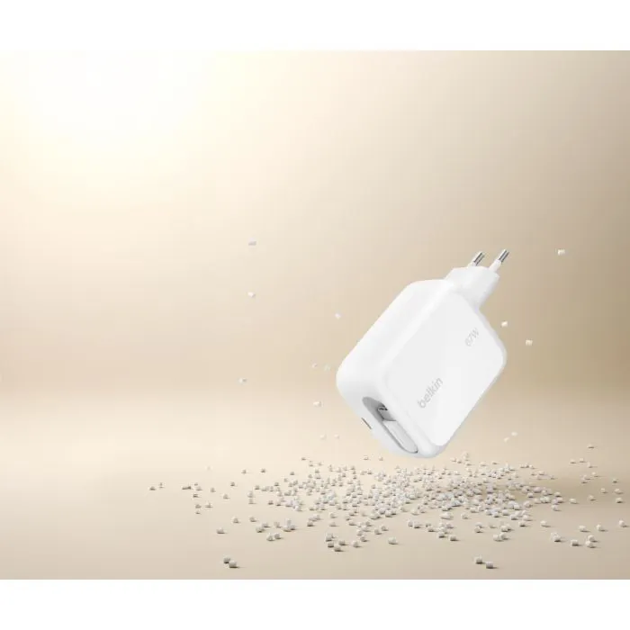 Зарядное устройство Belkin 2xUSB-C 67W GaN PD3.2 PPS + built-in cable USB-C 1.0m white (WCH022KQWH) изображение 5