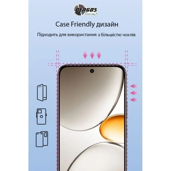 Стекло защитное Dengos Full Glue Realme C85 Black (TGFG-449) изображение 4