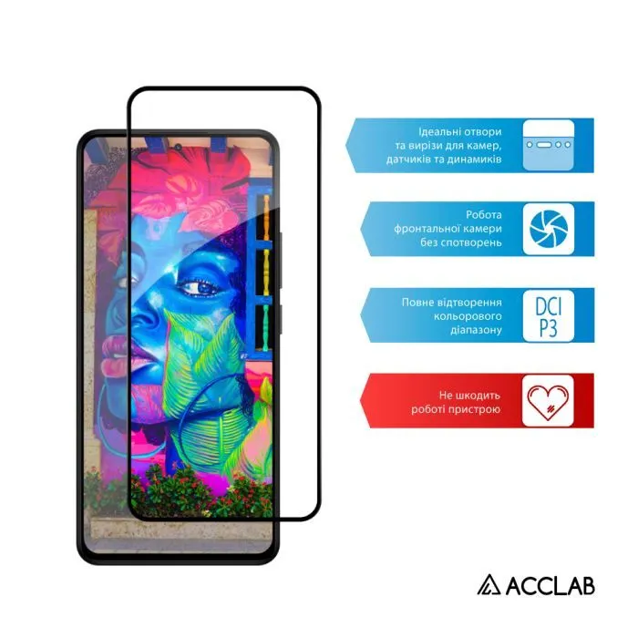 Скло захисне ACCLAB Full Glue Xiaomi Redmi Note 14 4G Black (1283126607233) зображення 5