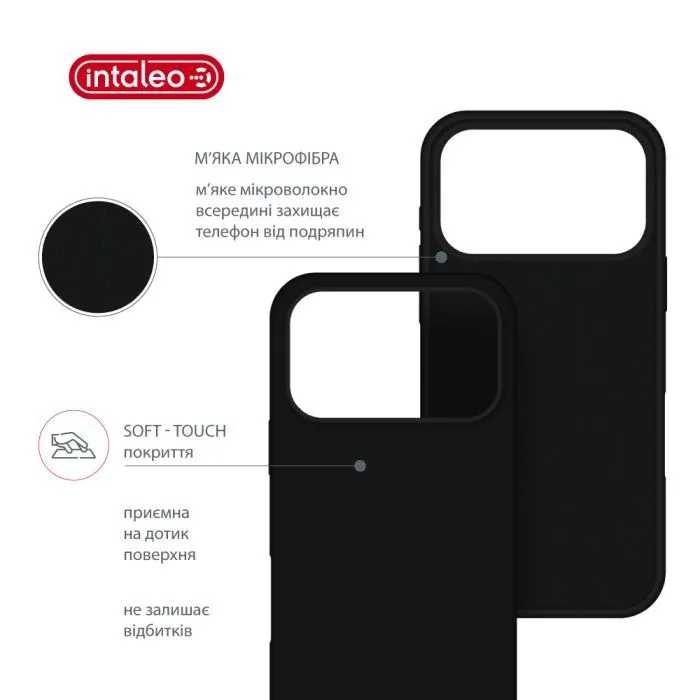 Чохол до мобільного телефона Intaleo Silicone Case Apple iPhone 17 Pro Black (1283126630507) зображення 5