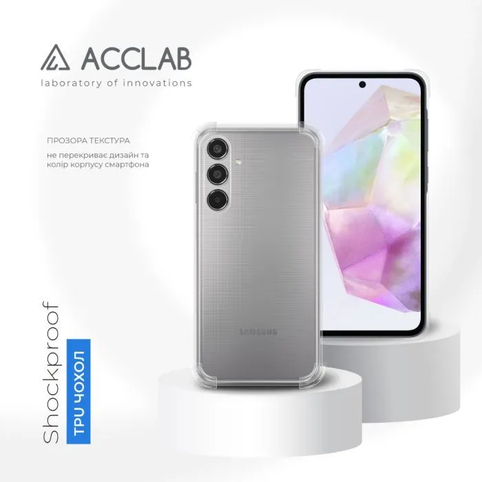 Чохол до мобільного телефона ACCLAB ShockProof Samsung Galaxy M35 Transparent (1283126599187) зображення 4