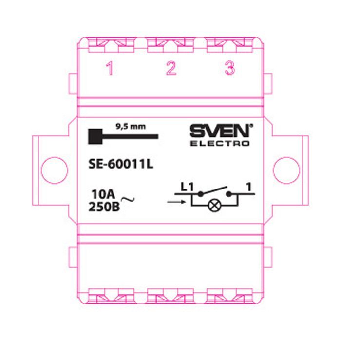 Вимикач Sven SE-60011L white (7100033) зображення 3