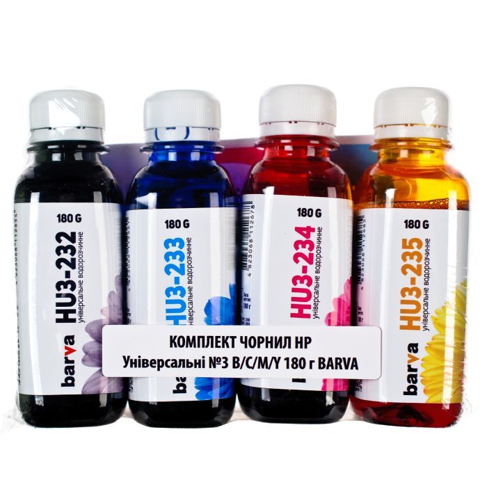 Чорнило Barva HP Universal №3 B/C/M/Y 4х90г (HU3-090-MP) зображення 2