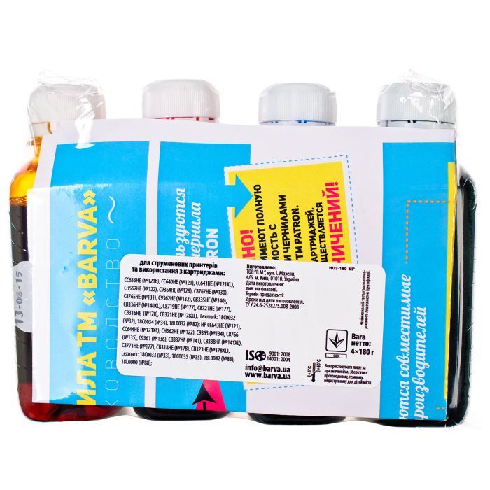 Чорнило Barva HP Universal №3 B/C/M/Y 4х90г (HU3-090-MP) зображення 3