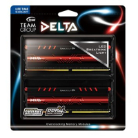 Модуль памяти для компьютера DDR4 16GB (2x8GB) 2400 MHz Delta Red LED Team (TDTRD416G2400HC15ADC01) изображение 3