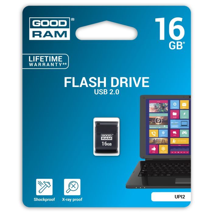 USB флеш накопитель Goodram 16GB UPI2 Piccolo Black USB 2.0 (UPI2-0160K0R11) изображение 2