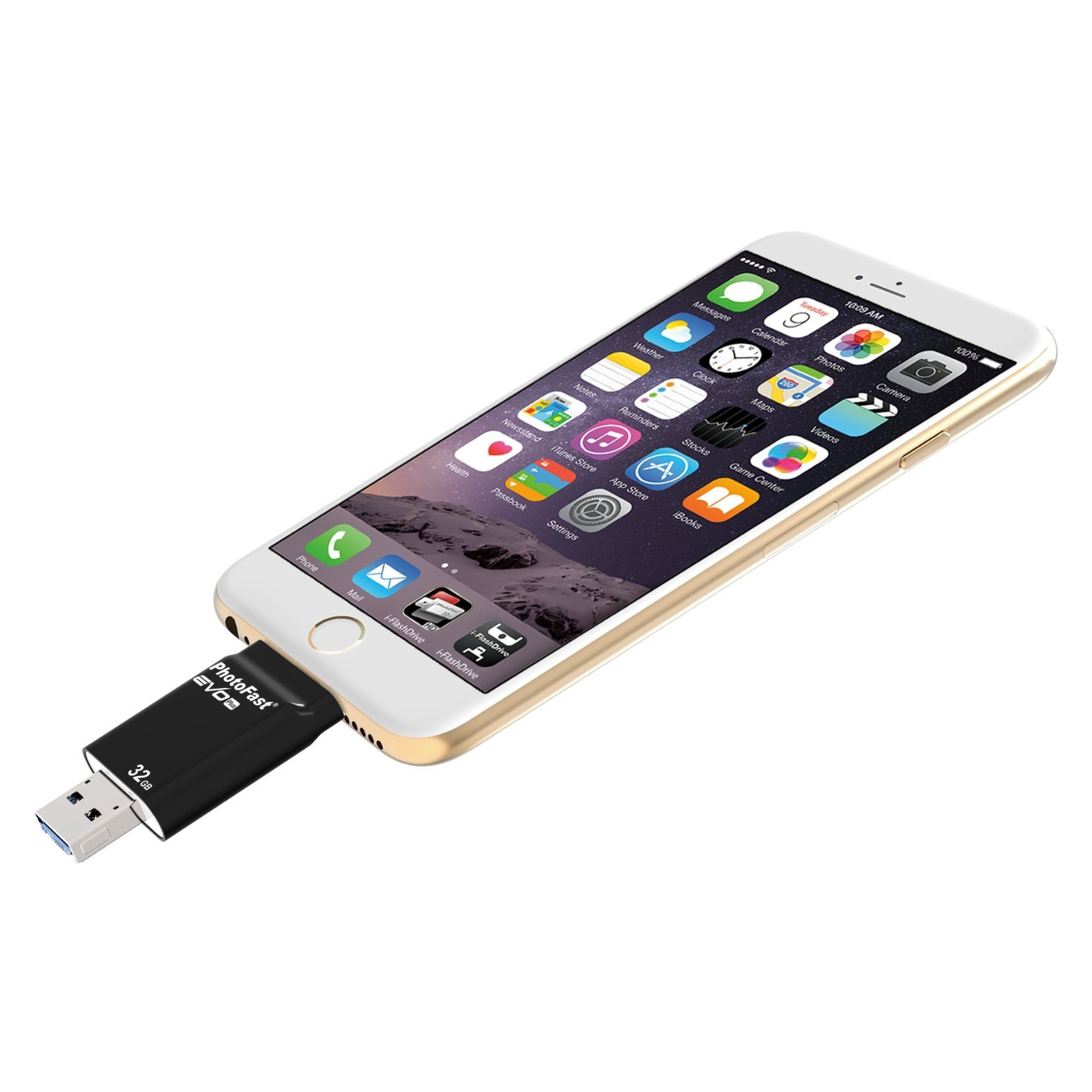 USB флеш накопитель PhotoFast 32GB i-Flashdrive EVO Plus Black USB3.0-microUSB/Lightning (EVOPLUS32GBU3) изображение 11