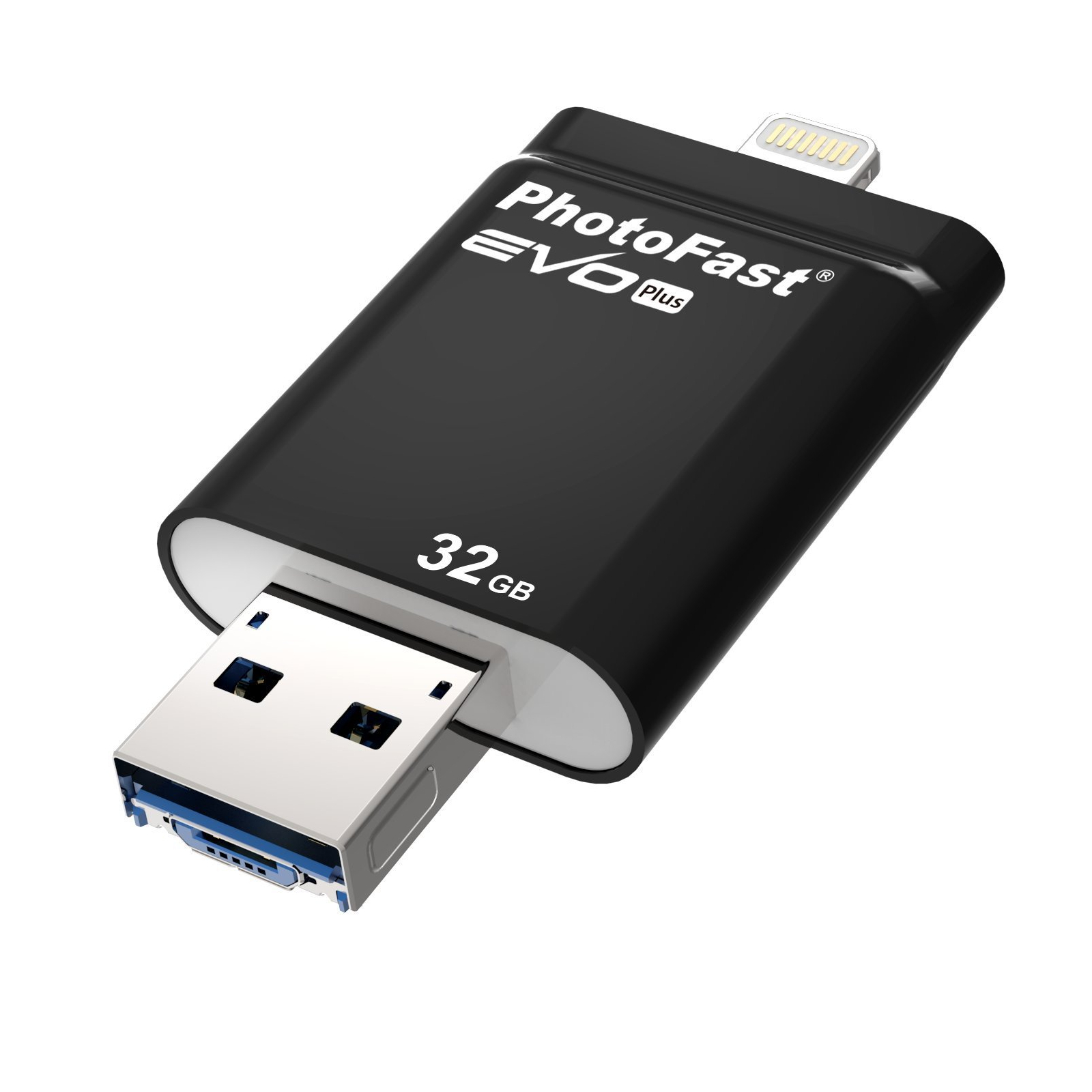 USB флеш накопитель PhotoFast 32GB i-Flashdrive EVO Plus Black USB3.0-microUSB/Lightning (EVOPLUS32GBU3) изображение 2