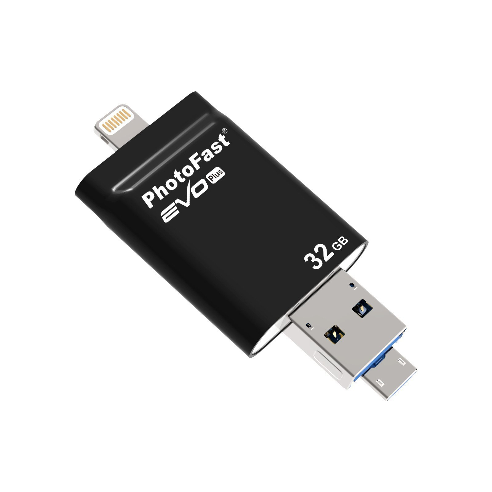 USB флеш накопичувач PhotoFast 32GB i-Flashdrive EVO Plus Black USB3.0-microUSB/Lightning (EVOPLUS32GBU3) зображення 6