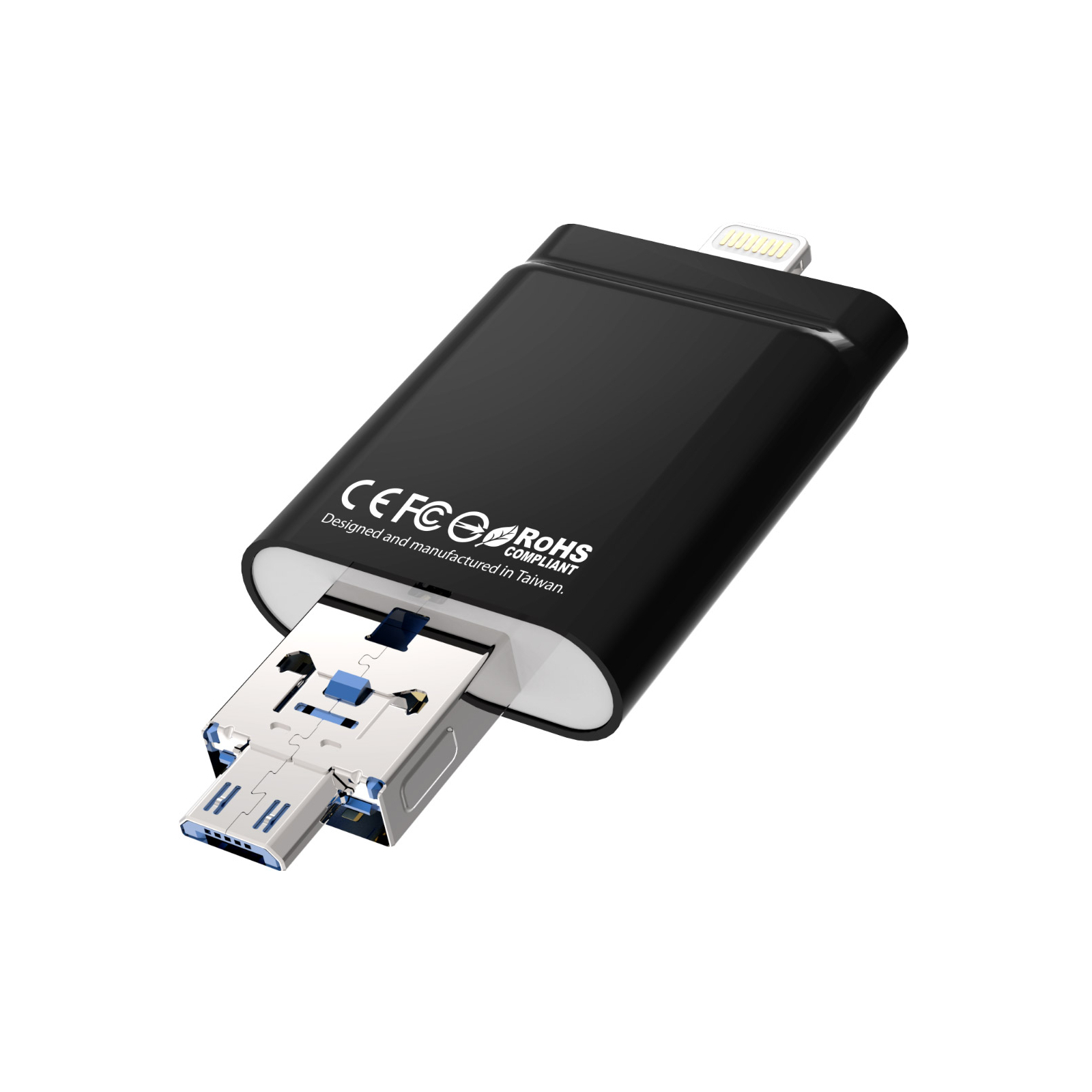 USB флеш накопичувач PhotoFast 32GB i-Flashdrive EVO Plus Black USB3.0-microUSB/Lightning (EVOPLUS32GBU3) зображення 9