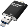 USB флеш накопичувач PhotoFast 32GB i-Flashdrive EVO Plus Black USB3.0-microUSB/Lightning (EVOPLUS32GBU3)