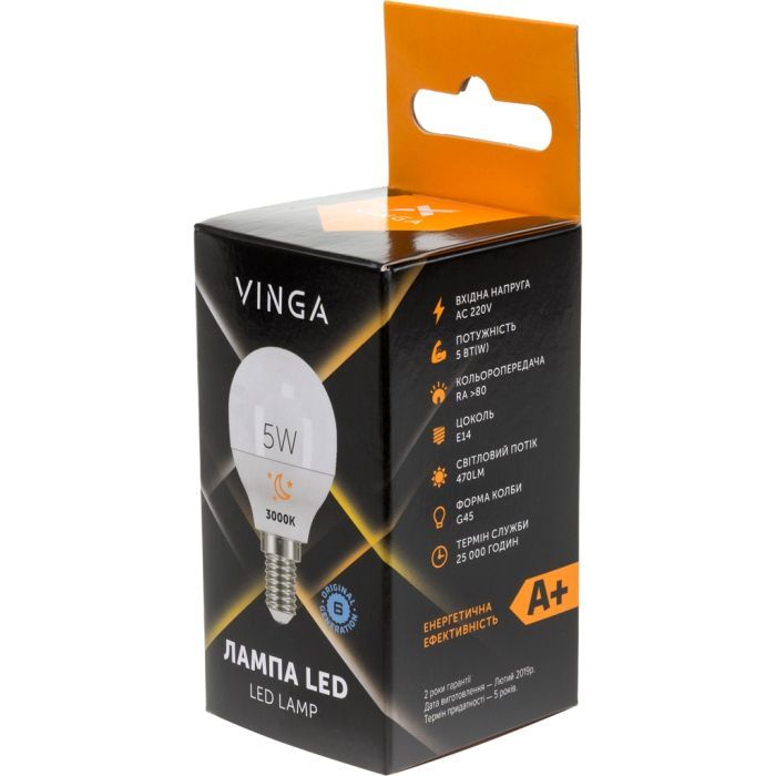 Лампочка Vinga VL-G45E14-53L изображение 4