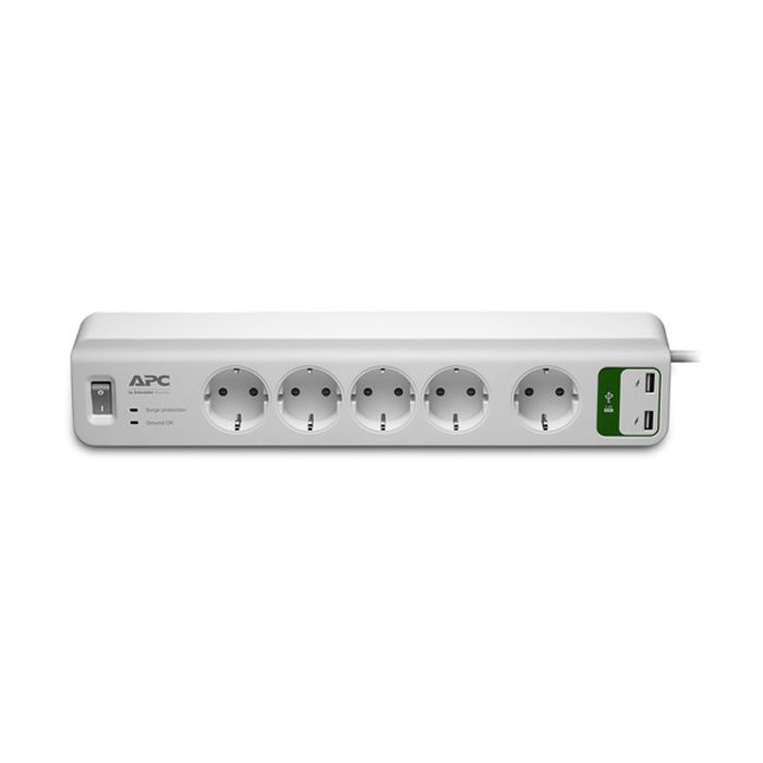 Сетевой фильтр питания APC Essential SurgeArrest 5 outlets ++ 2 USB (5V, 2.4A) (PM5U-RS)