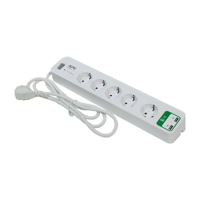 Мережевий фільтр живлення APC Essential SurgeArrest 5 outlets ++ 2 USB (5V, 2.4A) (PM5U-RS) зображення 2