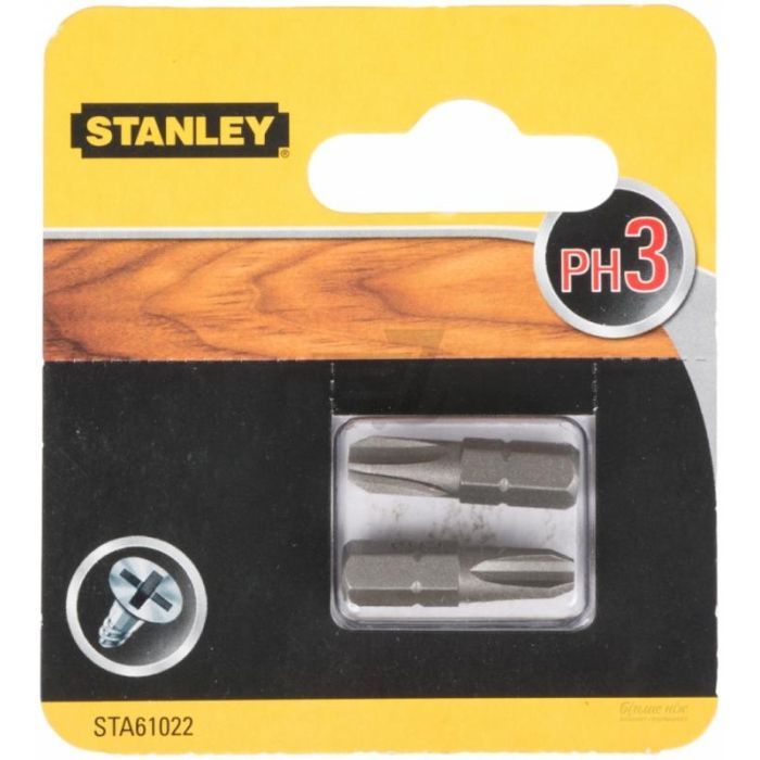 Набор бит Stanley Ph2, 25мм, 2шт. (STA61021) изображение 2