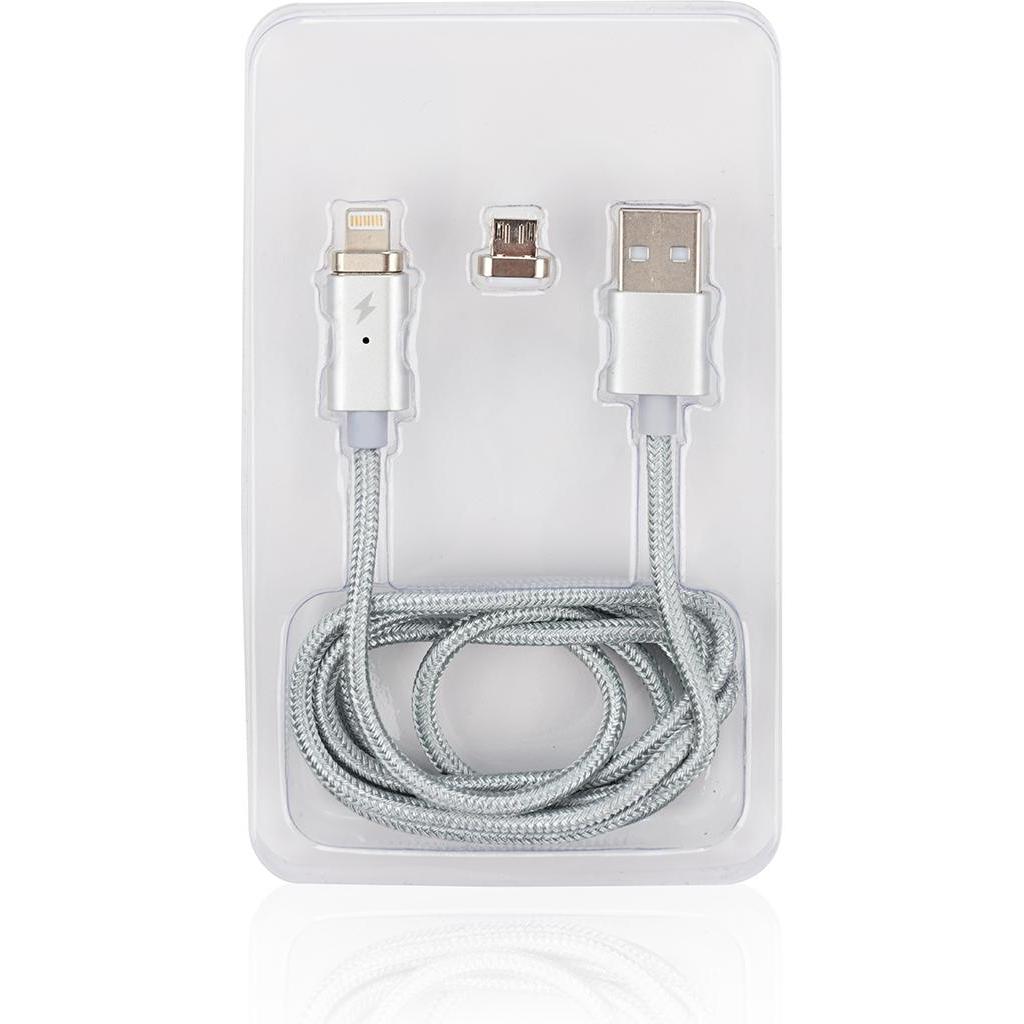 Дата кабель USB 2.0 AM to Lightning + Micro 5P 1.0m Vinga (Magnetic 2in1) зображення 2