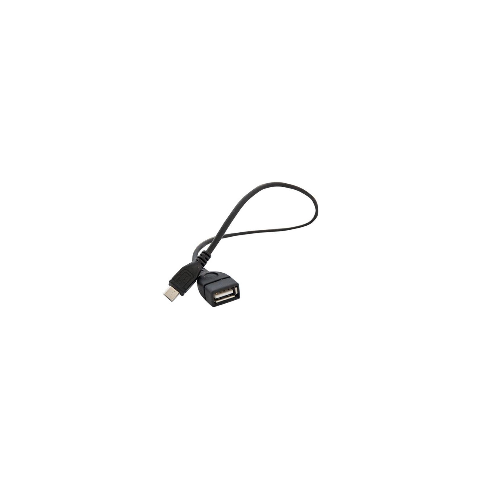 Дата кабель OTG USB 2.0 AF to Micro 5P 0.3m Black Florence (RL042811)