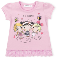 Футболка детская Breeze "BEST FRENDS" (11043-92G-pink)